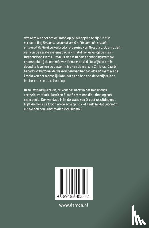 Nyssa, Gregorius van - De mens als beeld van God
