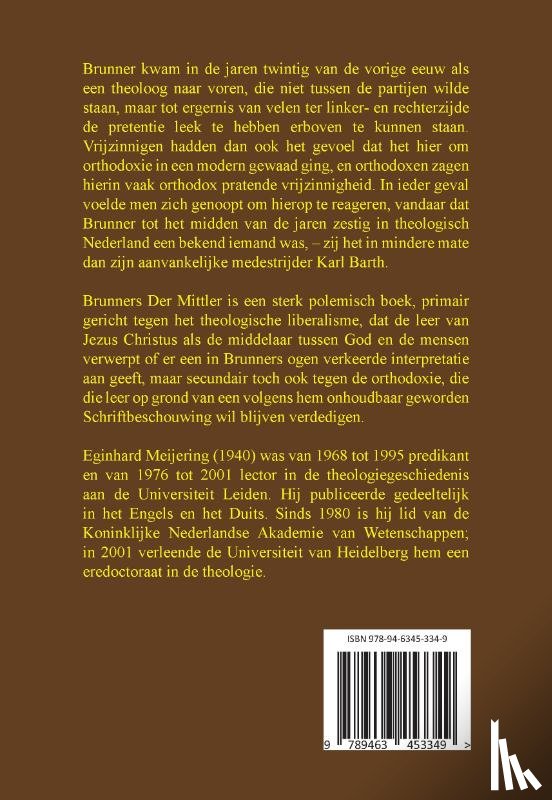 Meijering, E.P. - EMIL BRUNNER DE MIDDELAAR 2