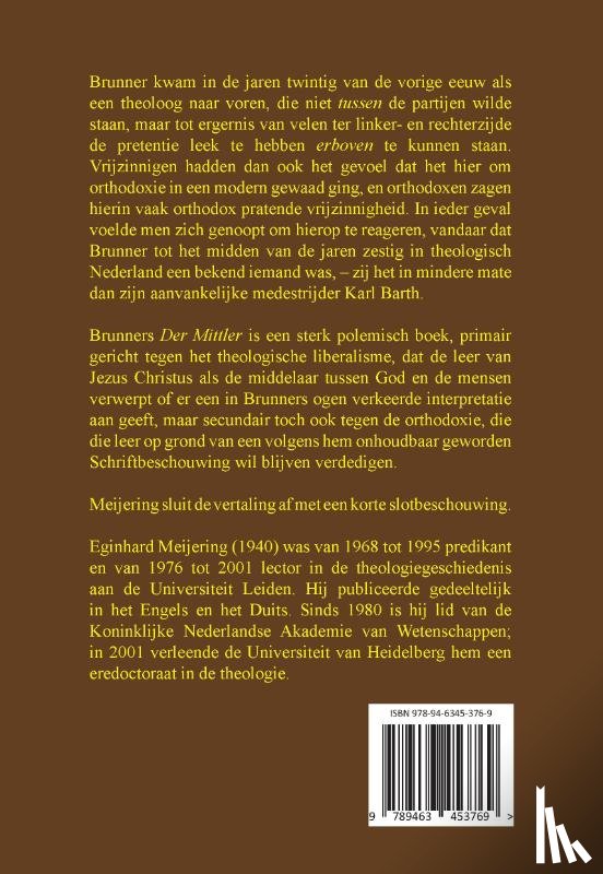 Meijering, E.P. - EMIL BRUNNER DE MIDDELAAR 3
