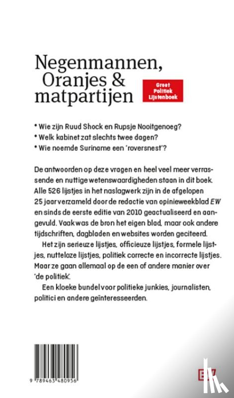  - Negenmannen, Oranjes & matpartijen