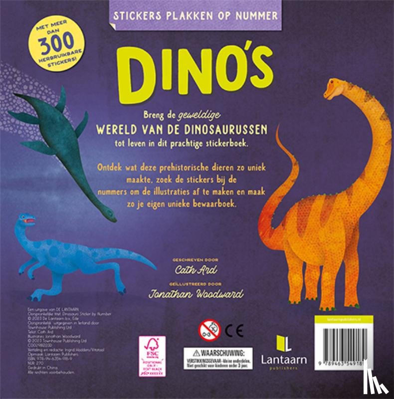  - Stickers plakken op nummer - Dino's