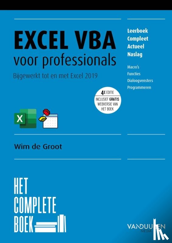 Groot, Wim de - Excel VBA voor professionals
