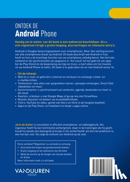 Sutter, Joris de - Ontdek de Android-phone