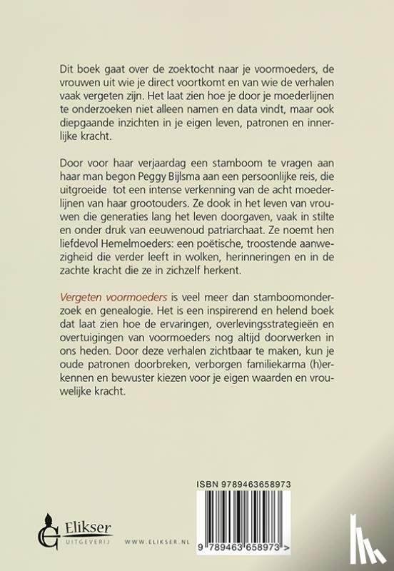 Bijlsma, Peggy - Vergeten voormoeders