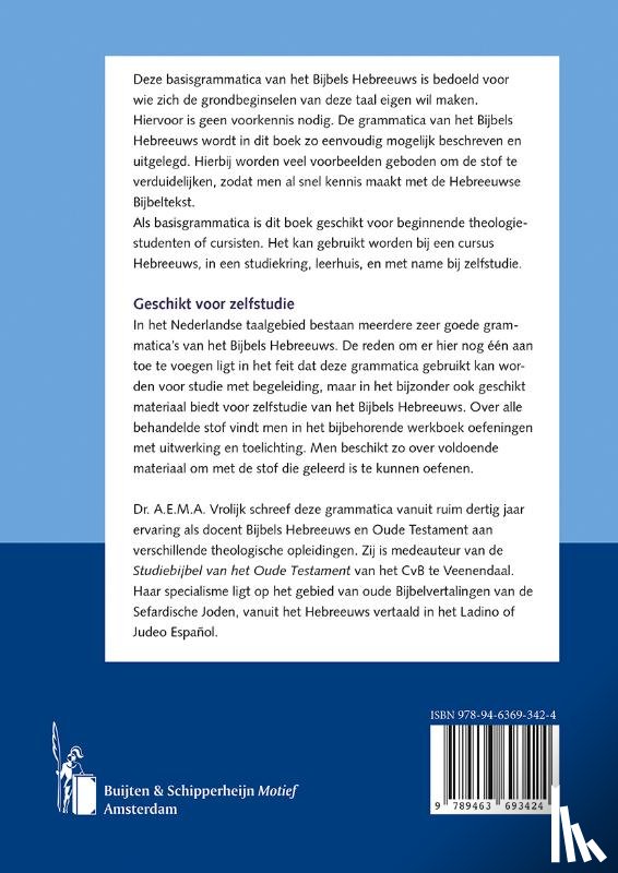 Vrolijk, A.E.M.A. - Grammatica van het Bijbels Hebreeuws