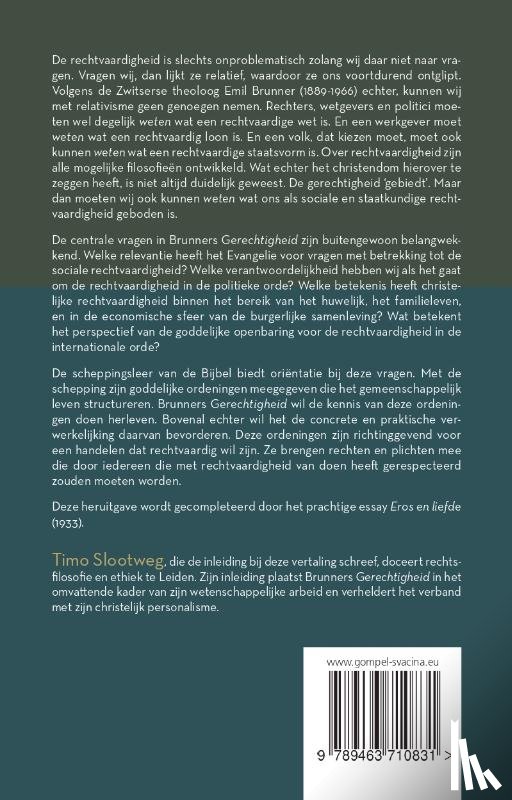 Brunner, Emil - Gerechtigheid