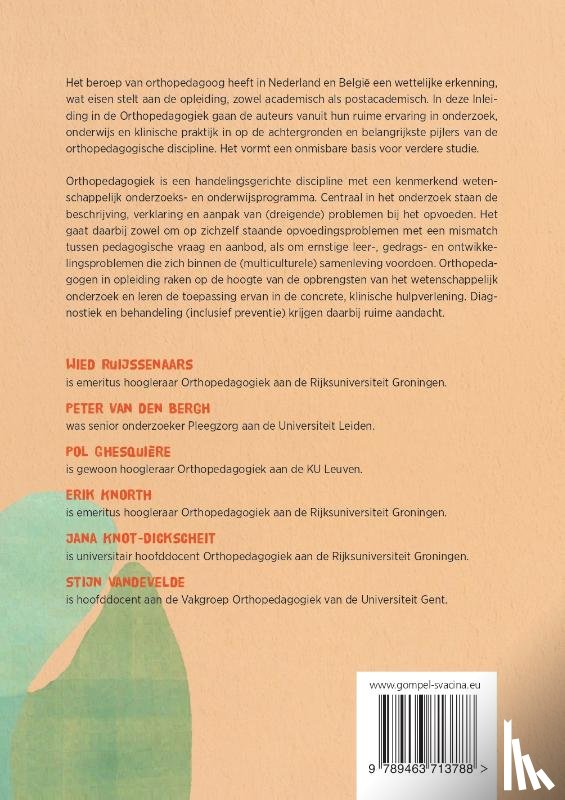 Ruijssenaars, Wied, Van den Bergh, Peter, Ghesquière, Pol, Knorth, Erik, Knot-Dickscheit, Jana, Vandevelde, Stijn - Inleiding in de Orthopedagogiek