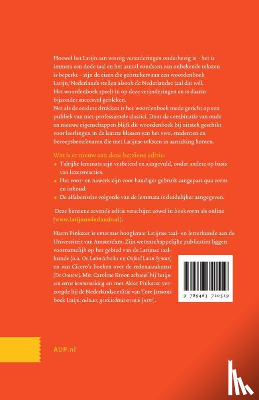 Pinkster, Harm - Woordenboek Latijn / Nederlands