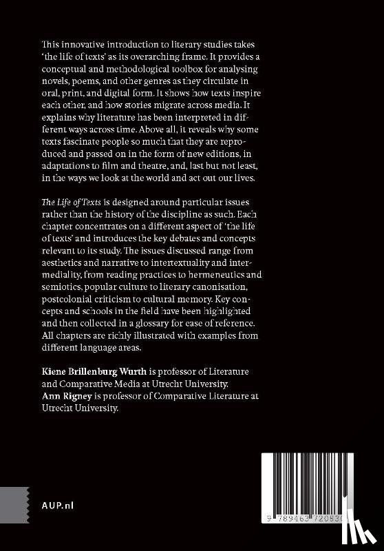 Brillenburg Wurth, Kiene, Rigney, Ann - The Life of Texts