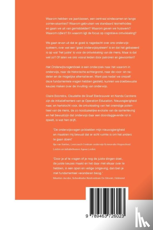Boonstra, Claire, Graaf Bierbrauwer, Claudette de, Carstens, Nanda - Het Onderwijsvragenboek