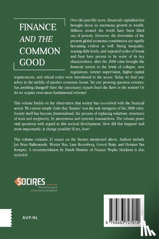  - Finance and the Common Good