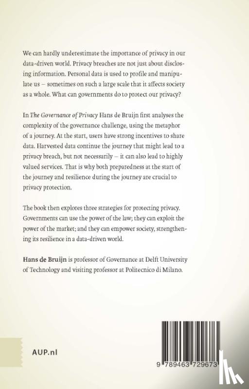 Bruijn, Hans de - The Governance of Privacy