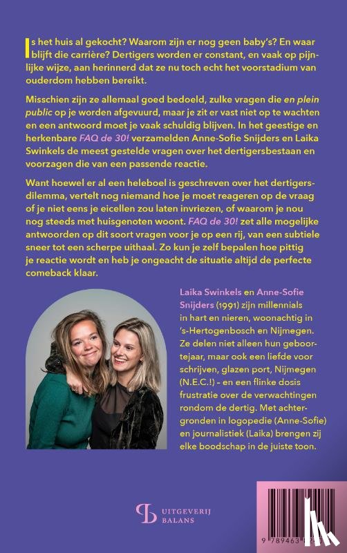 Snijders, Anne-Sofie, Swinkels, Laika - FAQ de 30!