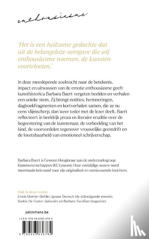 Baert, Barbara - Een kleine filosofie van grote emoties: Enthousiasme