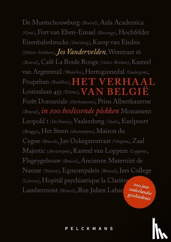 Vandervelden, Jos - Het verhaal van België in 100 beslissende plekken