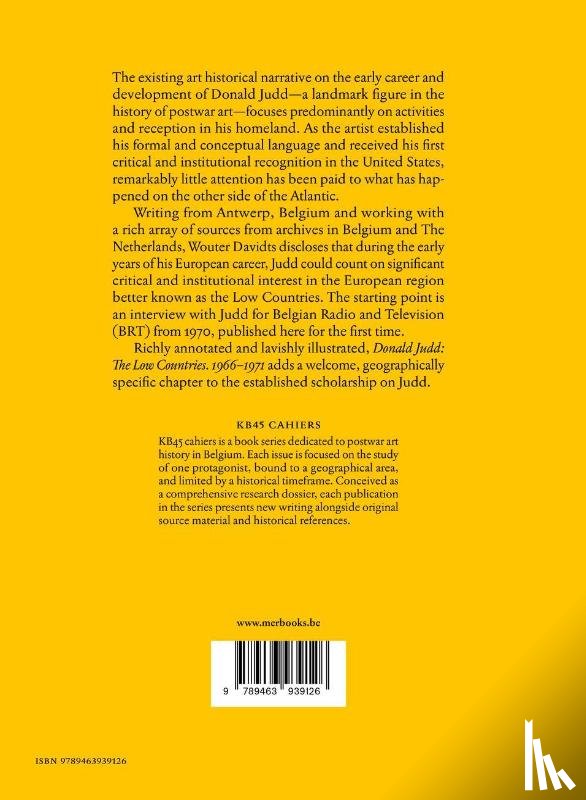 Davidts, Wouter - Donald Judd
