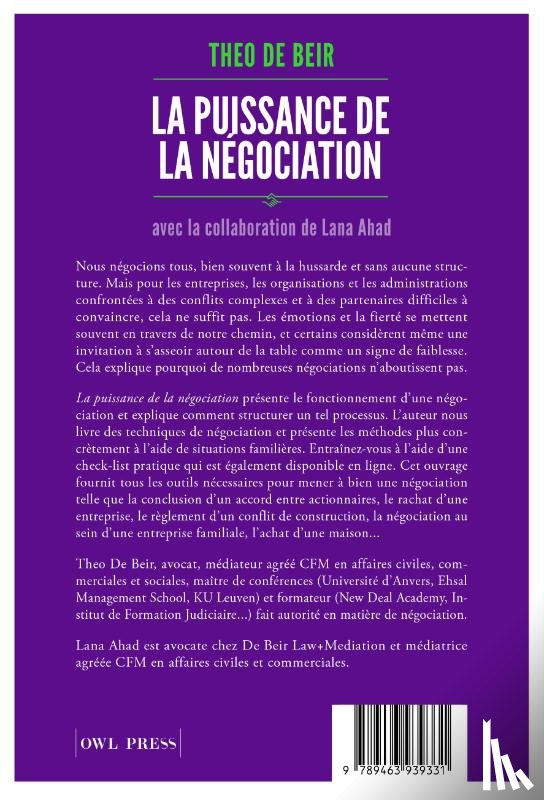 De Beir, Theo, Ahad, Lana - La puissance de la négociation