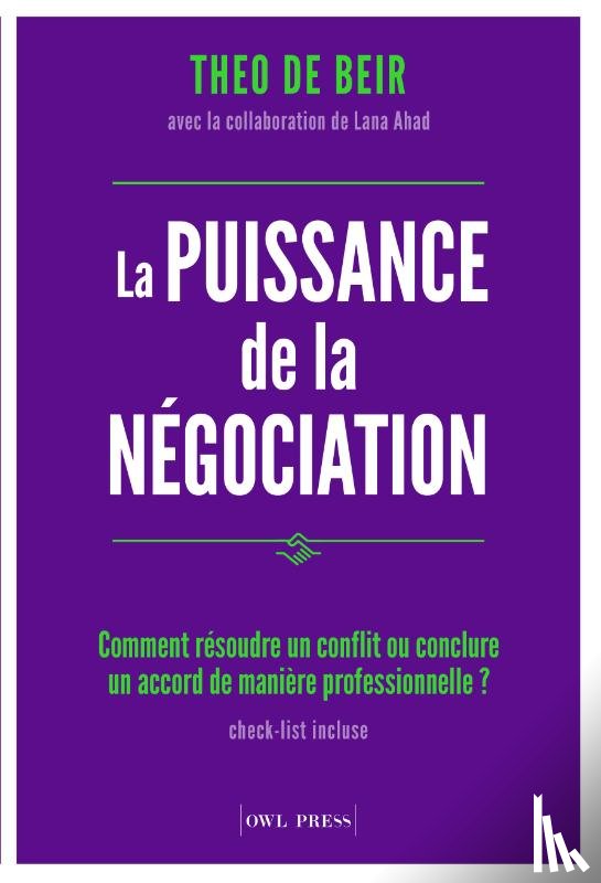 De Beir, Theo, Ahad, Lana - La puissance de la négociation