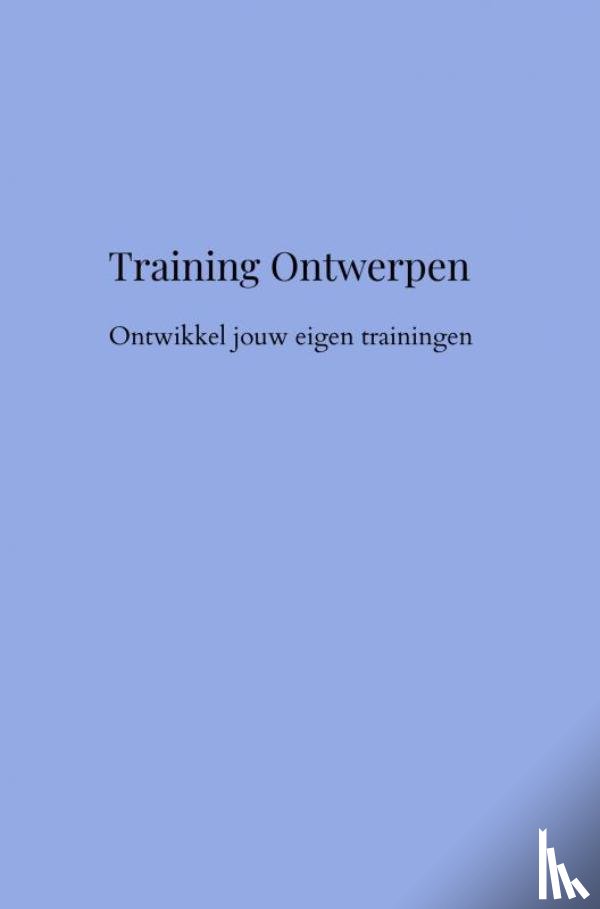 Van der Meer, Linda - Training Ontwerpen
