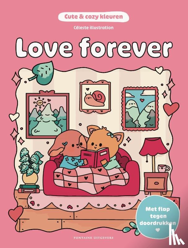Céleste illustration - Cute & cozy kleuren - Love forever
