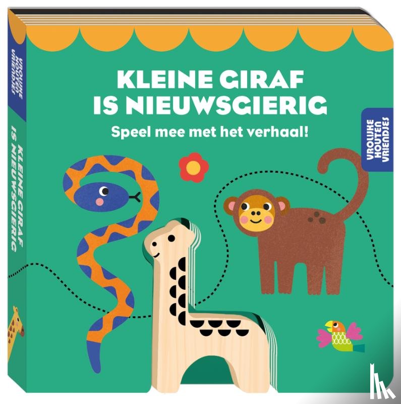 ImageBooks Factory - Vrolijke houten vriendje - Kleine giraf is nieuwsgierig