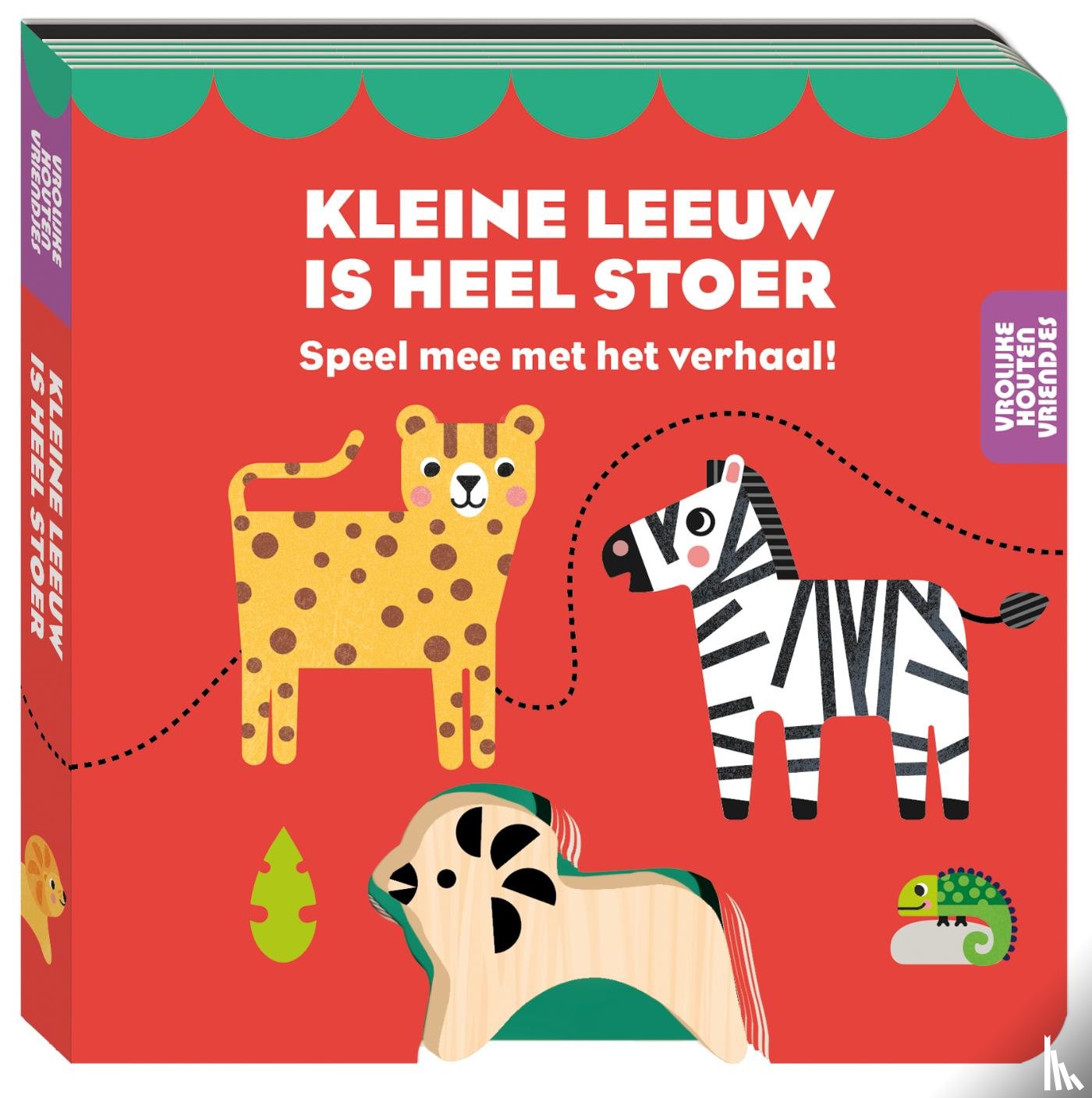 ImageBooks Factory - Vrolijke houten vriendjes - Kleine leeuw is heel stoer