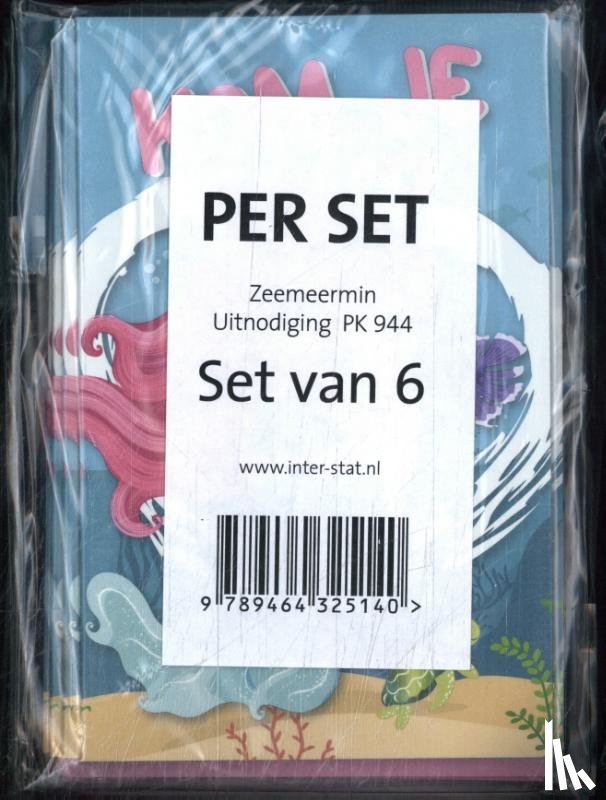 Interstat - Zeemeermin - Uitnodiging PK 944 - set van 6