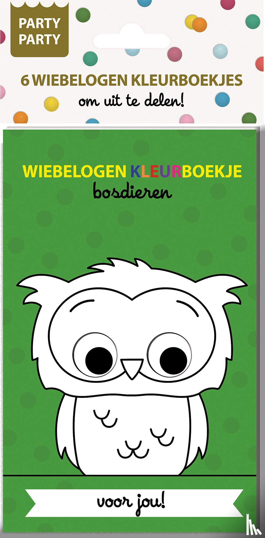 Interstat - Party Party 6 Wiebelogen Kleurboekjes - Bosdieren