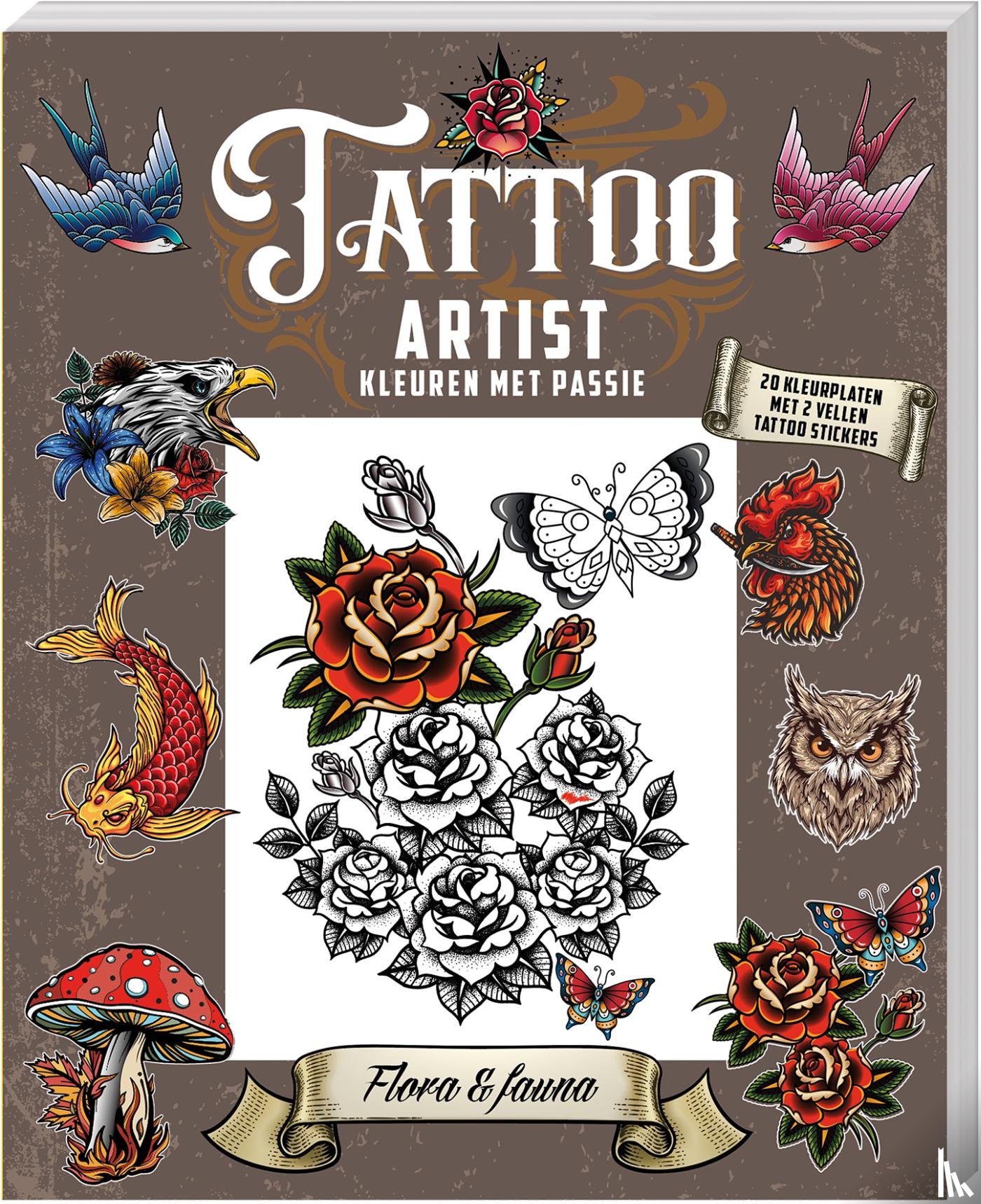 Interstat - Tattoo Artist kleurboek - Flora & fauna