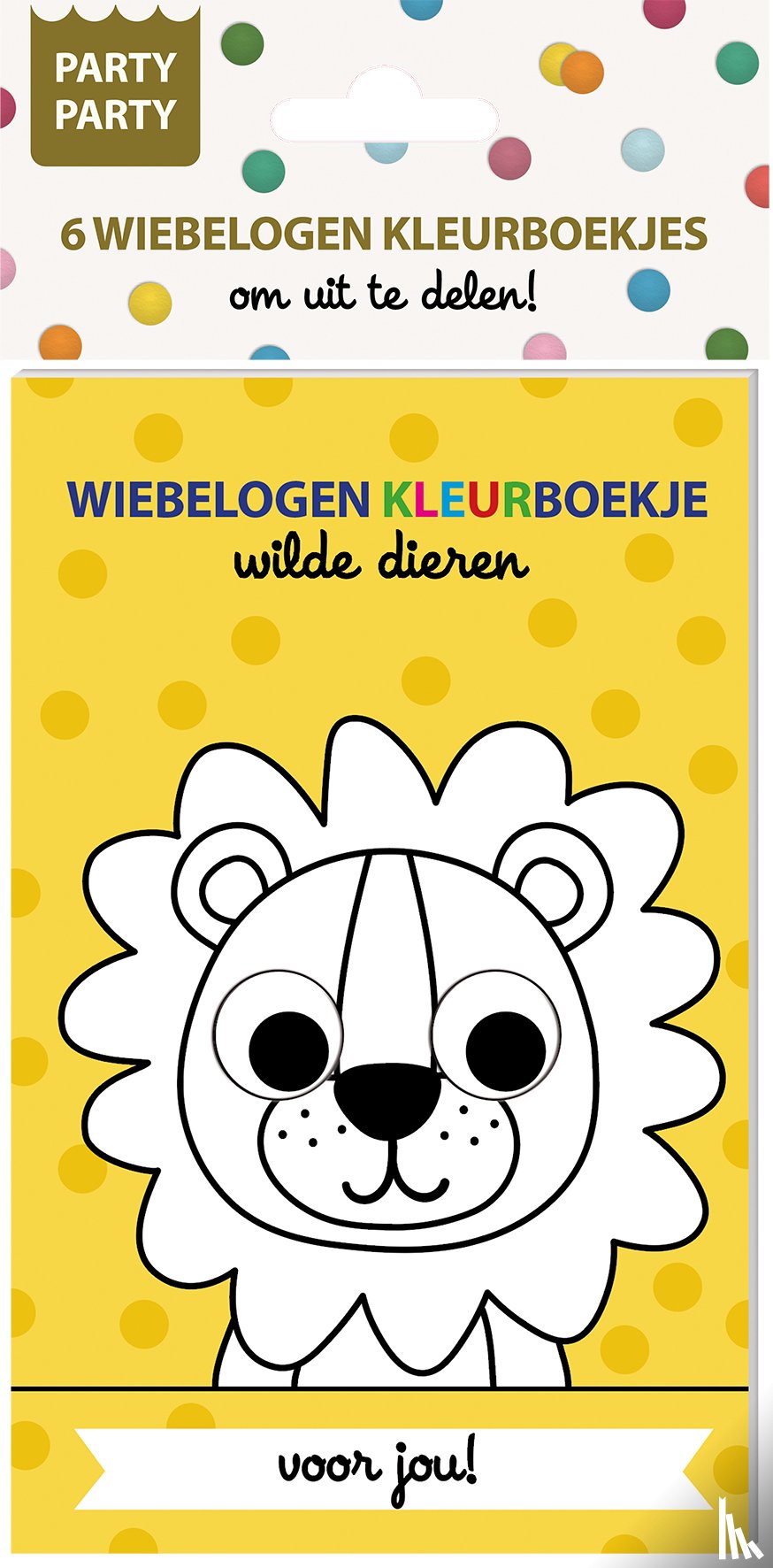 Interstat - Party Party 6 Wiebelogen Kleurboekjes - Wilde dieren
