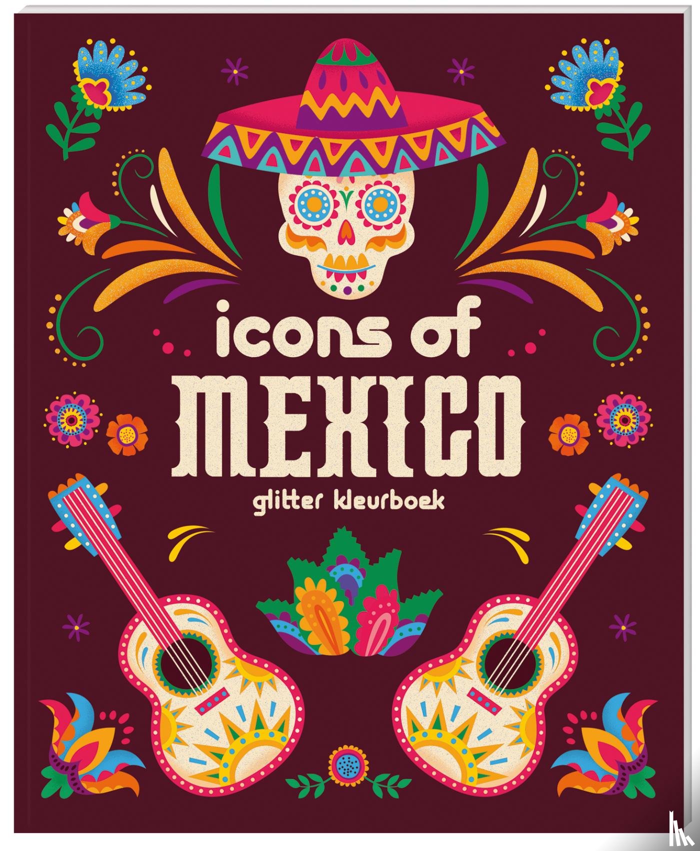 Interstat - Glitter kleurboeken voor volwassenen - Icons of Mexico