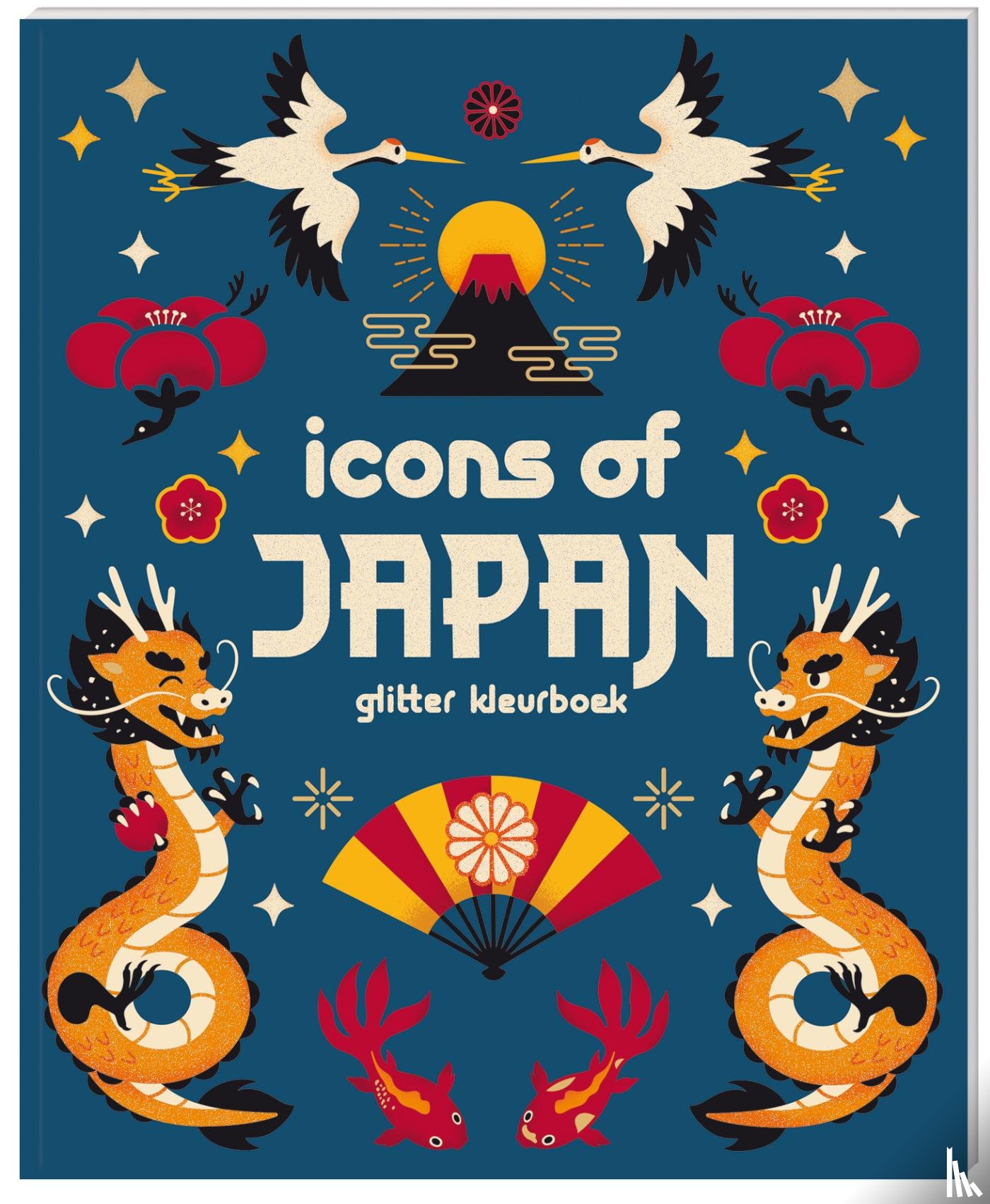 Interstat - Glitter kleurboeken voor volwassenen - Icons of Japan