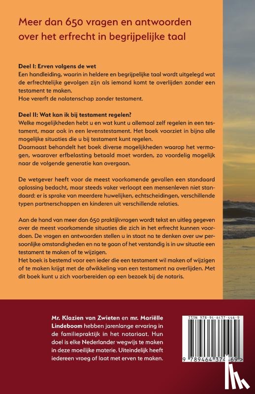 Zwieten, Klazien van, Lindeboom, Mariëlle - Het Nederlandse Erfrecht