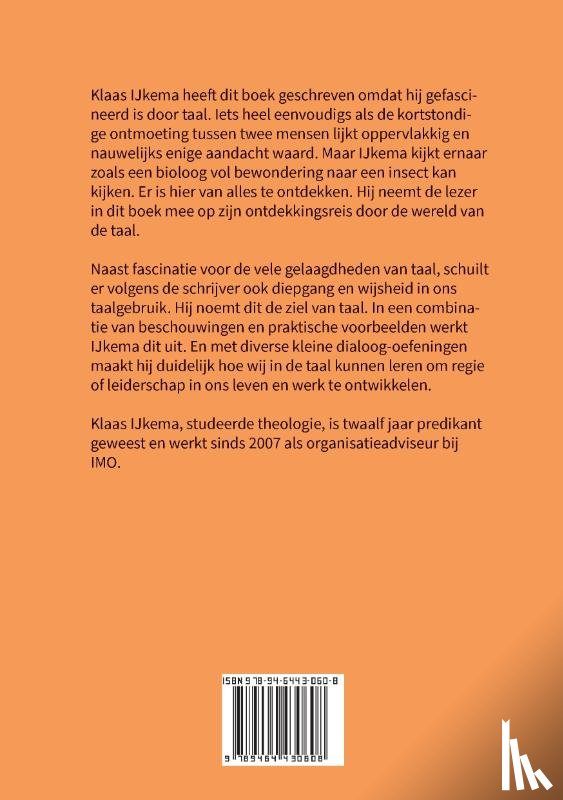IJkema, Klaas - De ziel van taal