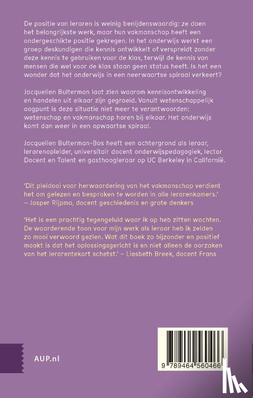 Bulterman, Jacquelien - Het lerarentekort