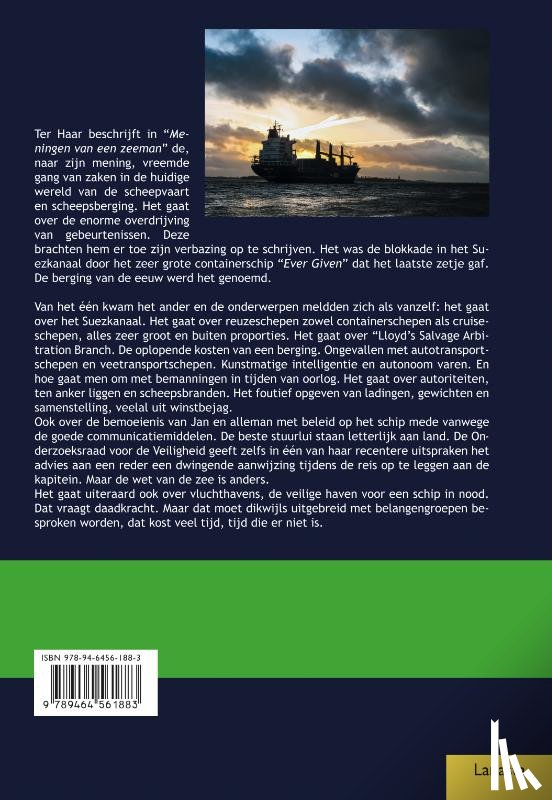 Haar, Jan ter - Zeevaart en scheepsberging in de 21e eeuw