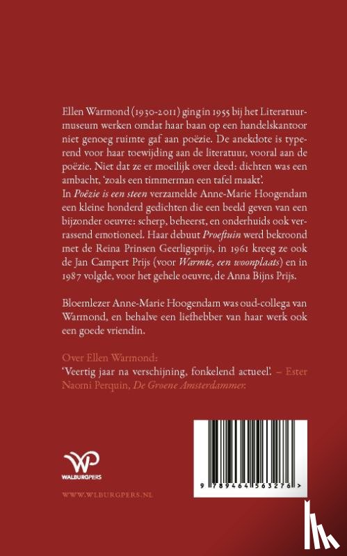 Warmond, Ellen - Poëzie is een steen