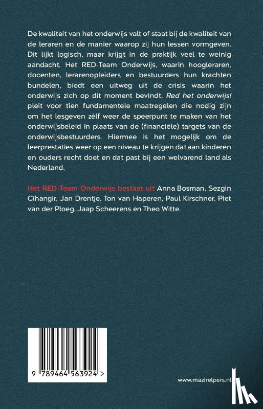 Kernteam Red het onderwijs - Red het onderwijs!