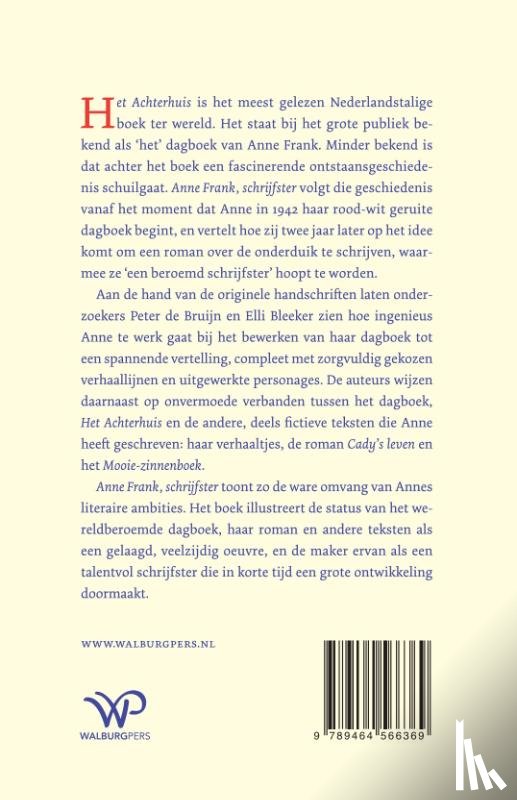 Bleeker, Elli, Bruijn, Peter de - Anne Frank, schrijfster