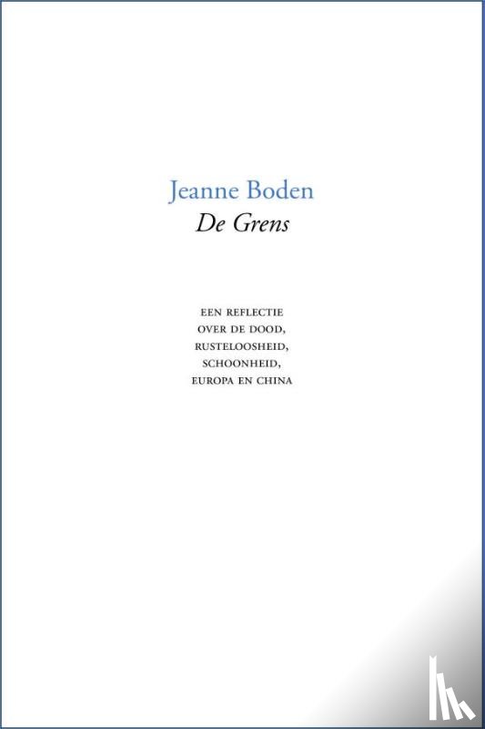 Boden, Jeanne - De grens