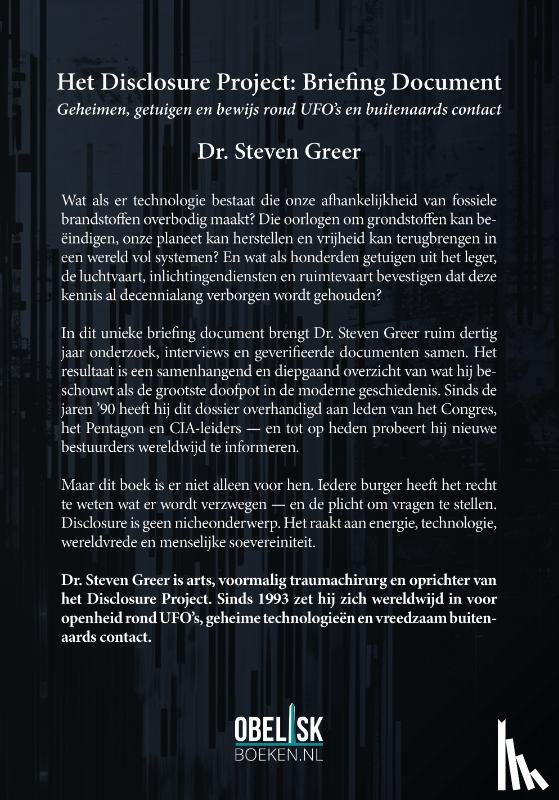 Greer, Steven - Het Disclosure Project: briefing document