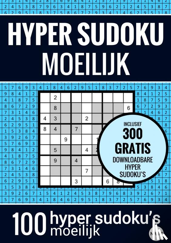 Puzzelboeken, Sudoku - HYPER SUDOKU - Sudoku Moeilijk - nr. 17 - Puzzelboek met 100 Moeilijke Puzzels voor Volwassenen en Ouderen