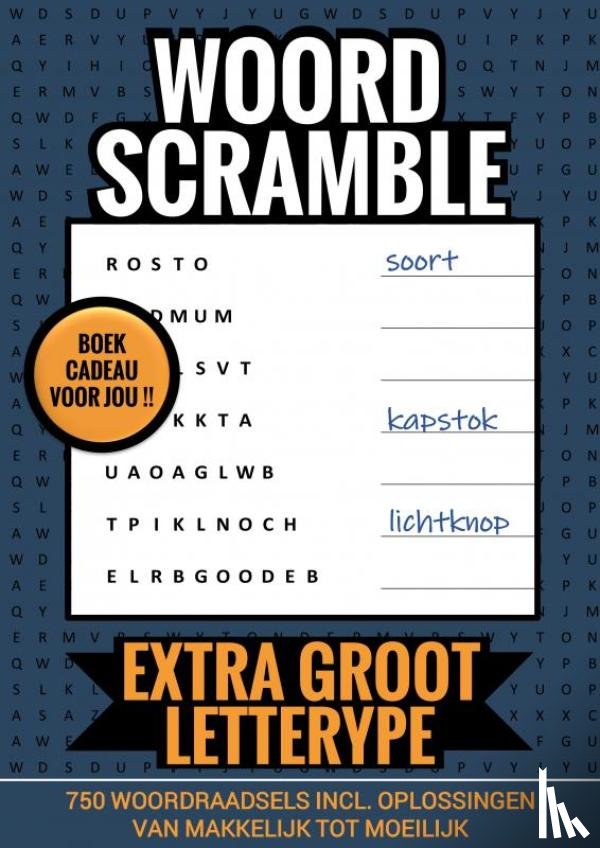 Cadeau, Boek - Boekcadeau voor Jou! - Woord Scramble - Extra Groot Lettertype