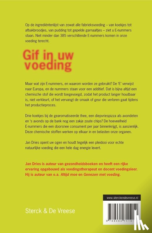 Dries, Jan - Gif in uw voeding