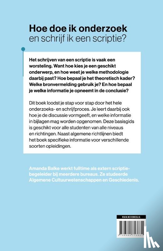 Balke, Amanda - Hoe doe ik onderzoek