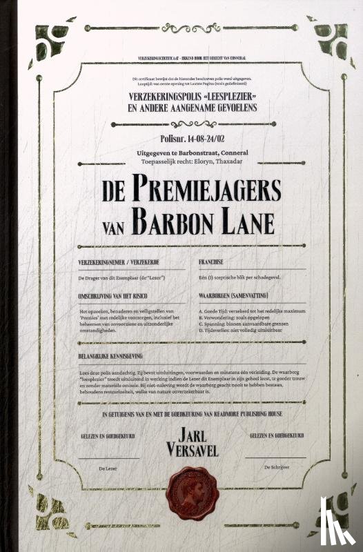 Versavel, Jarl - De premiejagers van Barbon Lane