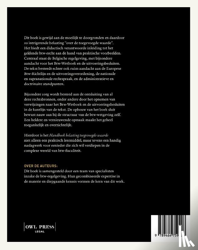Vlieger, Daan De, Stas, Danny, Debelva, Filip, Vanbiervliet, Frank, Massin, Ivan, Heirman, Joaquim, Vyncke, Kenneth - Handboek belasting toegevoegde waarde?