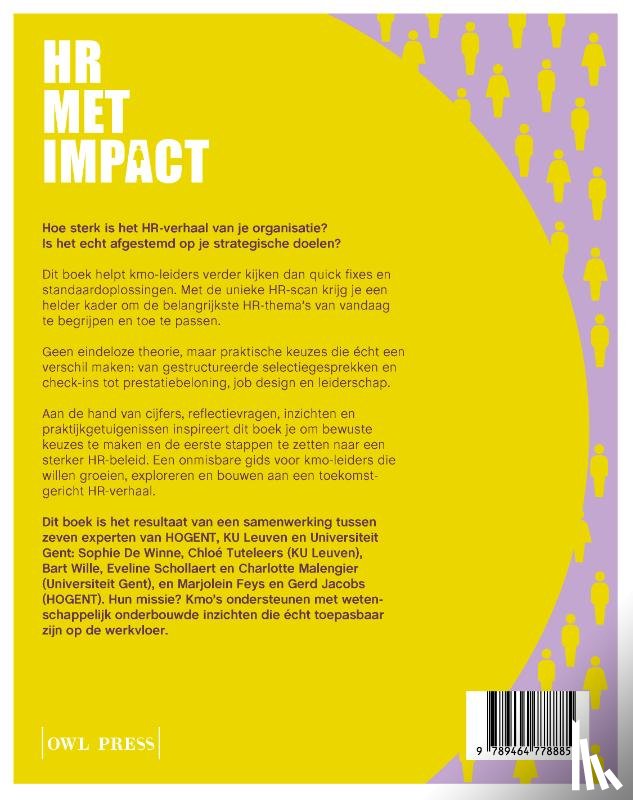 Winne, Sophie De, Feys, Marjolein, Jacobs, Gerd, Malengier, Charlotte, Schollaert, Eveline, Tuteleers, Chloé, Wille, Bart - HR met impact