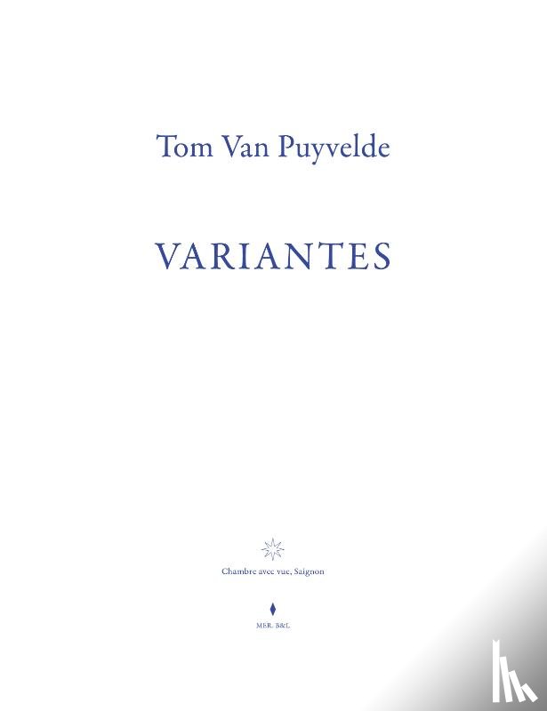De Chirico, Domenico - Tom Van Puyvelde. Variantes
