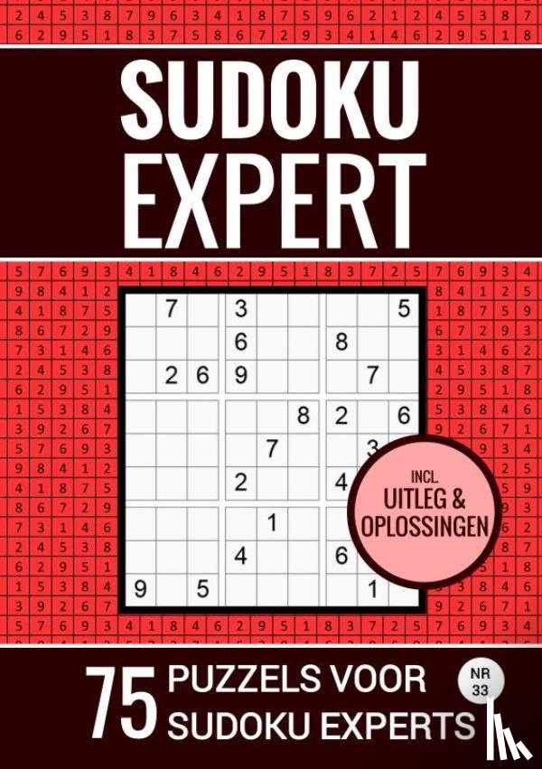 Puzzelboeken, Sudoku - Sudoku Expert - 75 Puzzels voor Sudoku Experts - Nr. 33